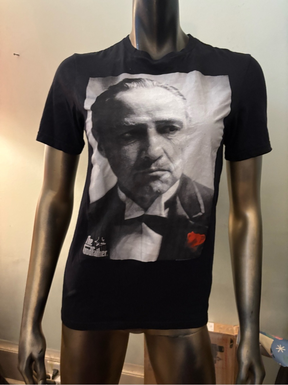 Emerica Black Graphic The Godfather Portrait Tee with Red Accent